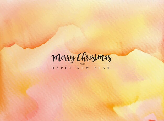 Preciosa plantilla de banner de fondo de Navidad en acuarela
