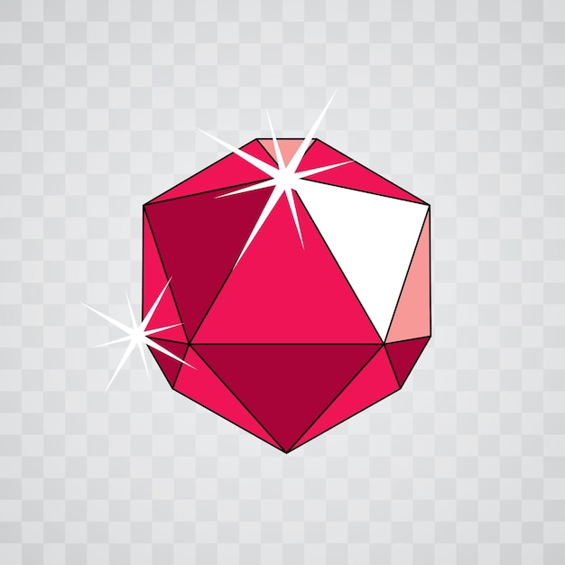 Precioso elemento decorativo vectorial, poligonal. Icono de diamante de lujo, ilustración.