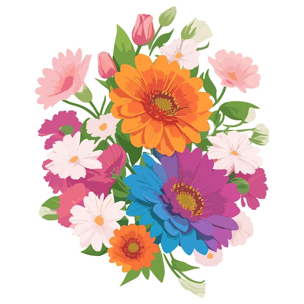 Vector precioso fondo floral con diseño plano