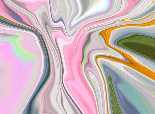 Precioso fondo líquido brillante moderno con lujosos colores rosa y plata