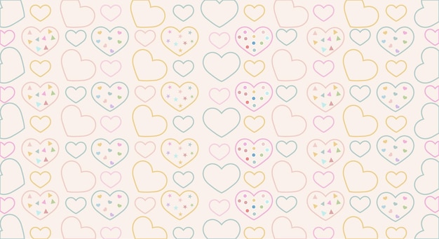 Precioso fondo romántico con corazones