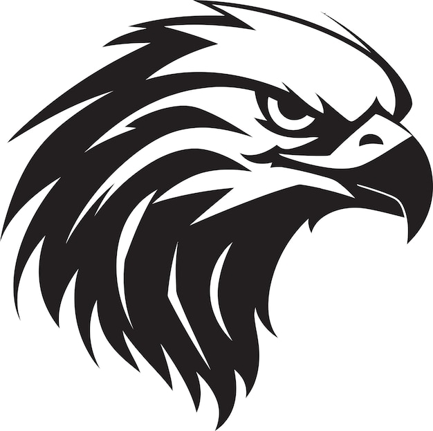 Predator Hawk Un logotipo vectorial negro para Eternal Black Vector Predator Hawk Logo Un símbolo de Dar