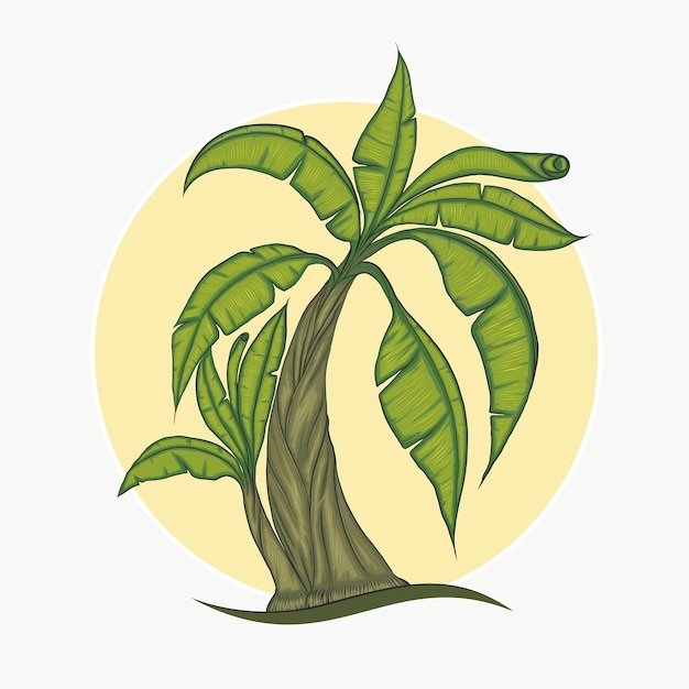 Vector prediseñadas de árbol de plátano