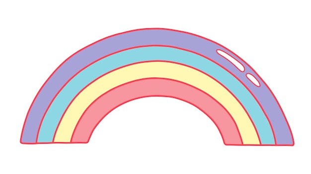 Vector prediseñadas de vector de arco iris para vibraciones de 1970 y y2k