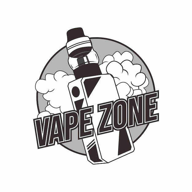 Vector prediseñadas de vector de logotipo vape