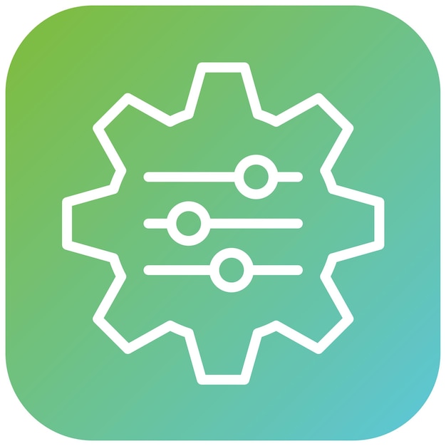 Preferencias de diseño vectorial Estilo del icono del engranaje