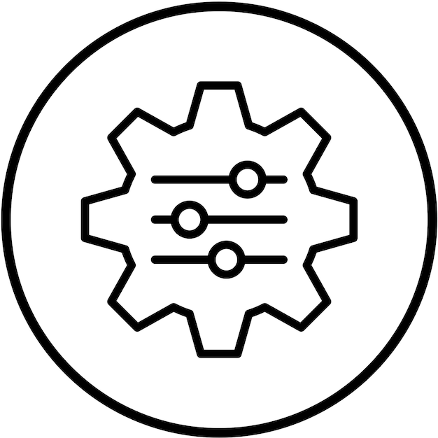 Preferencias de diseño vectorial Estilo del icono del engranaje