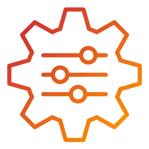 Preferencias de diseño vectorial Estilo del icono del engranaje