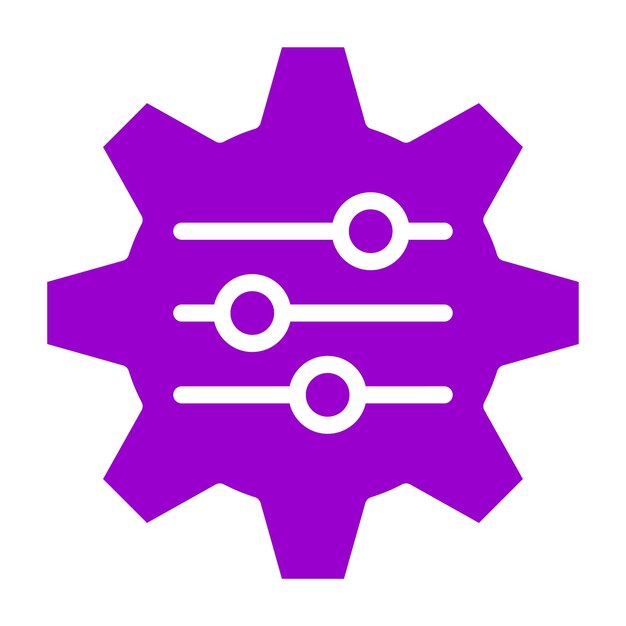 Preferencias de diseño vectorial Estilo del icono del engranaje