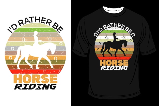 Prefiero ser un diseño de camiseta de equitación