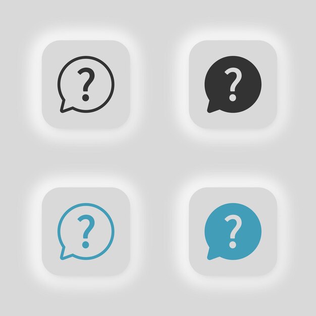 Pregunta burbuja icono Messege ilustración símbolo faq vector