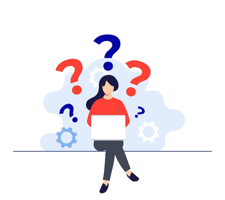 Vector preguntas frecuentes ilustración plana