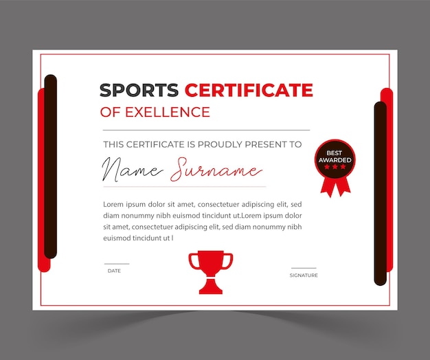 Premio al Certificado de Excelencia Deportiva