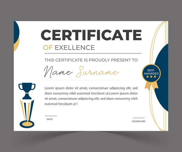 Premio al Certificado de Excelencia