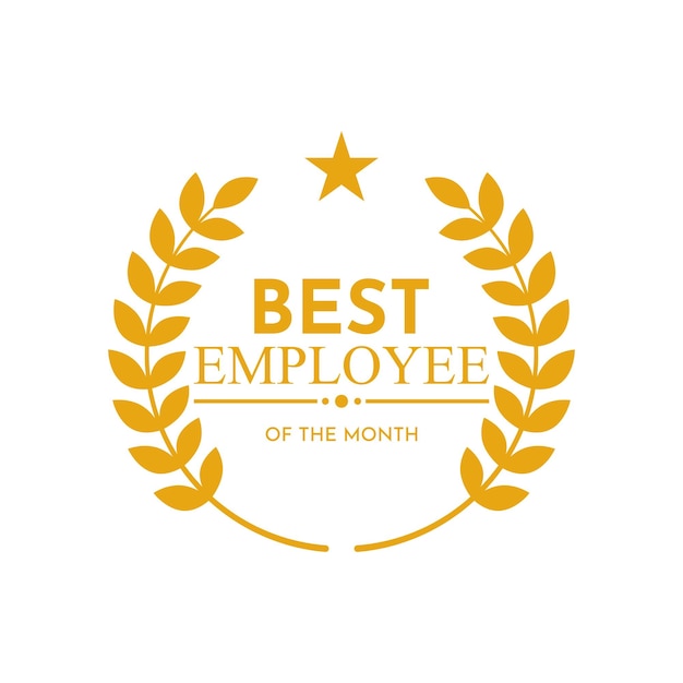 premio al mejor empleado concepto de diseño de logotipo