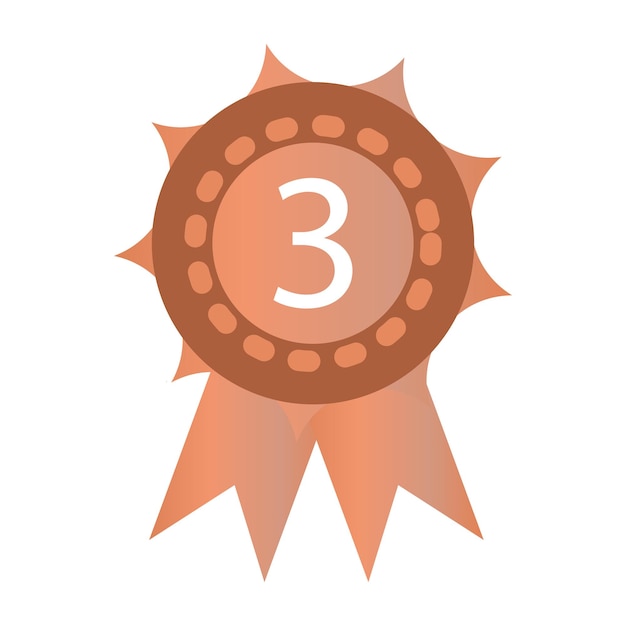 Premio al tercer lugar icono de línea Premio ganador victoria suerte medalla dinero juego copa competencia bono sorpresa Vector icono para negocios y publicidad
