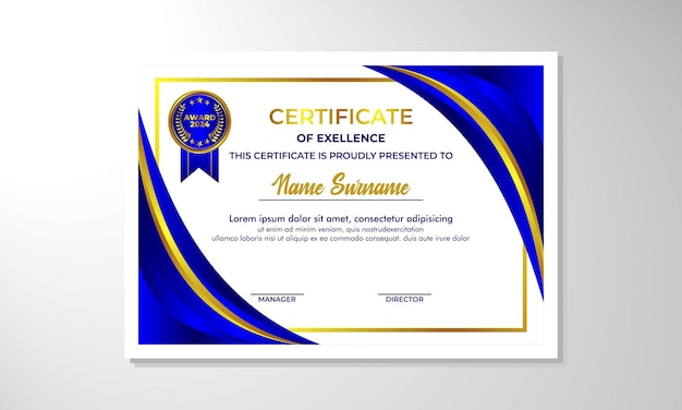 un premio azul con una cinta de oro que dice premio de premios