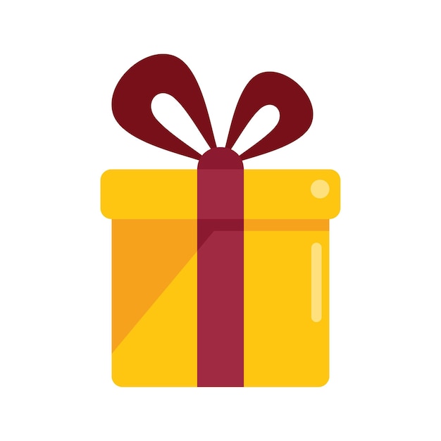Premio caja de regalo icono vector plano paquete persona abierto presente aislado
