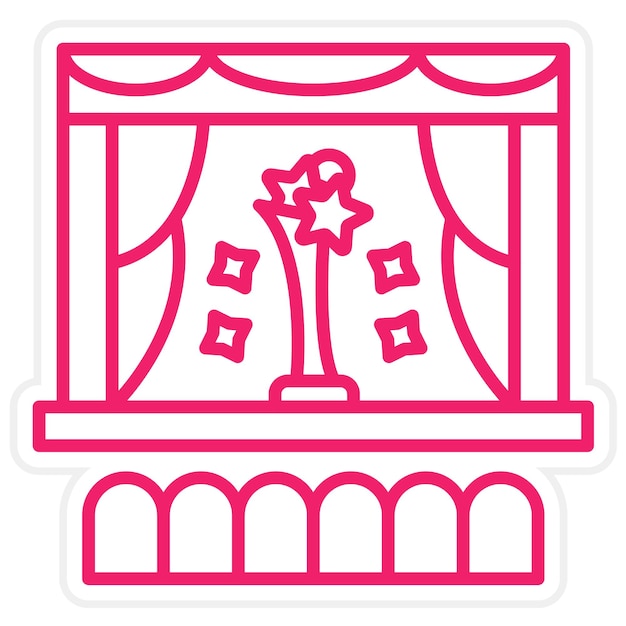 Premio de diseño vectorial muestra estilo de icono