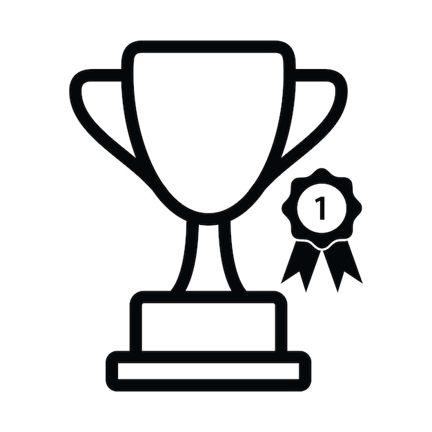 Premio Ganador del trofeo Diseño de logotipo de icono Ilustración de plantilla vectorial EPS 10