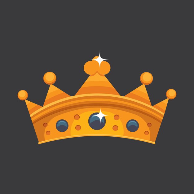 Premio de icono de corona para ganadores, campeones, liderazgo. rey real, reina, corona de princesa.