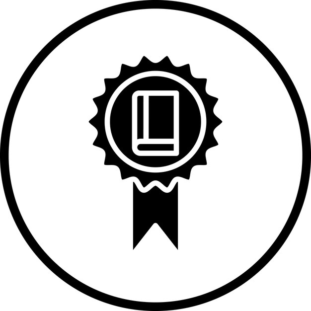Premio Literario de Diseño Vector Icon Style