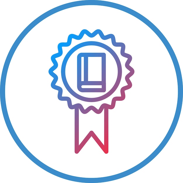 Premio Literario de Diseño Vector Icon Style