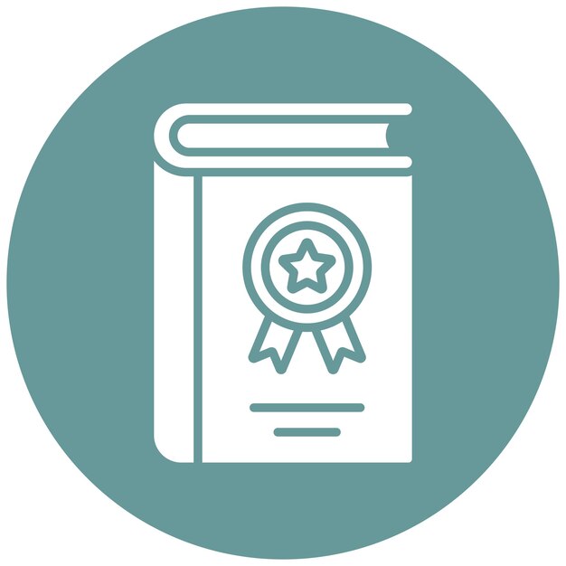 Premio Literario de Diseño Vector Icon Style