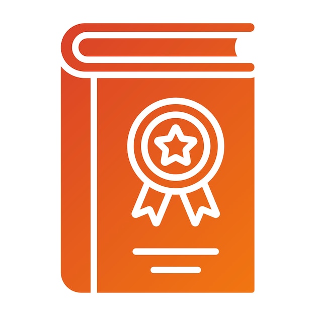 Premio Literario de Diseño Vector Icon Style