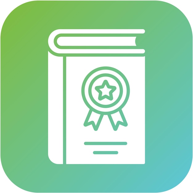 Premio Literario de Diseño Vector Icon Style
