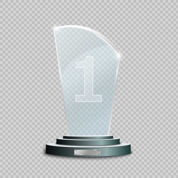 Premio Trofeo de cristal. ilustración