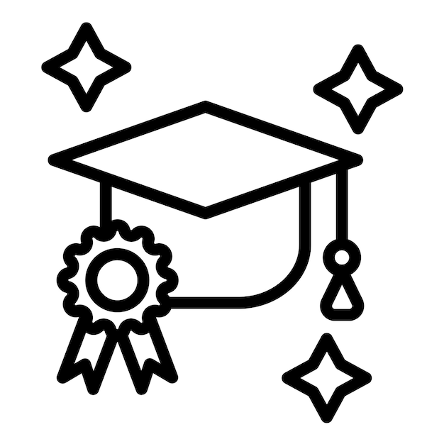 Los premios de los estudiantes de diseño vectorial Icon Style