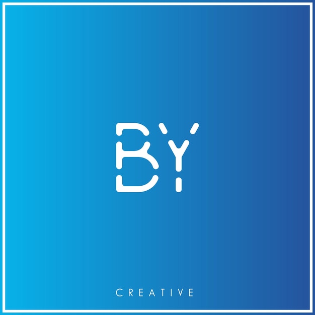 Premium BY Vector último diseño del logotipo Creative Logo Vector Ilustración de las letras del logotipo Logo Creative