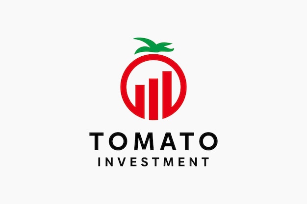 Premium de logotipo de inversión de tomate