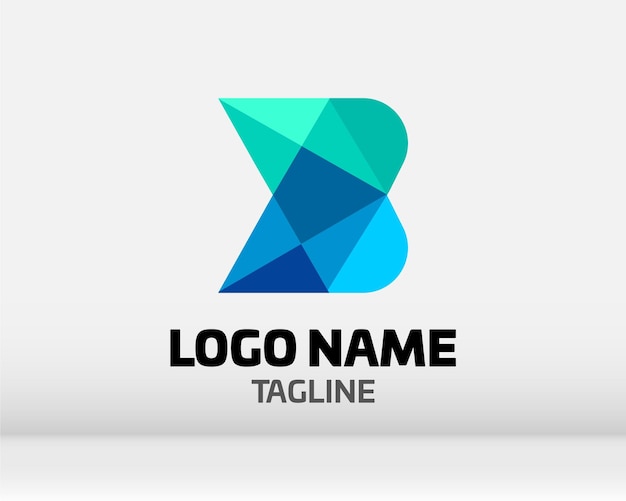 Premium Vector B Logo en dos variaciones de color Hermoso diseño de logotipo para marca de empresa de lujo Elegante diseño de identidad en azul y dorado