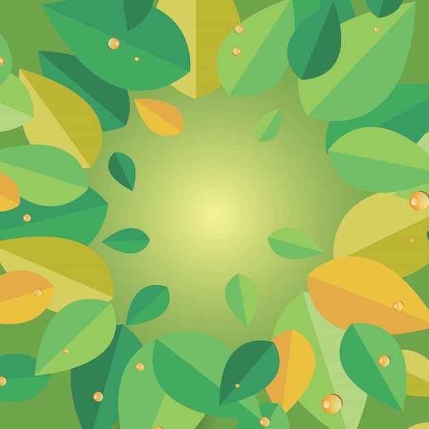 Premium vector de leafes fondo verde