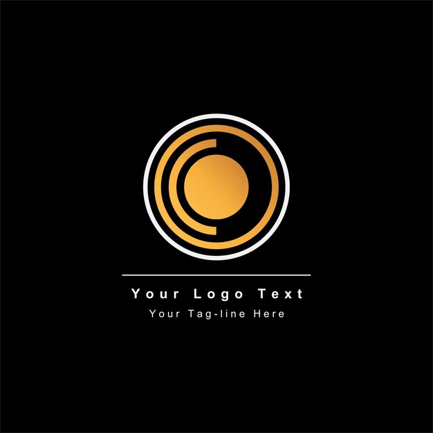 Premium Vector O Letter Logo en dos variaciones de color Hermoso diseño de logotipo para la marca de la empresa Elegante diseño de identidad en blanco y dorado