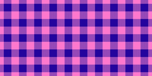 Prenda textil sin costuras cheque patrón coreano tartán vector Aniversario tela de textura de fondo a cuadros en colores rosa e índigo