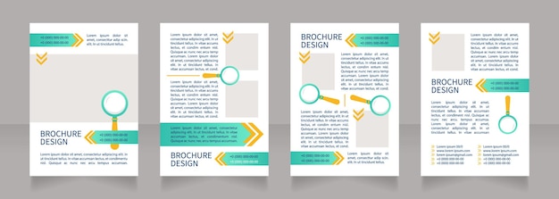 Vector preparación de cv y currículum vitae para el puesto de trabajo diseño de diseño de folleto en blanco conjunto de plantillas de póster vertical con espacio de copia vacío para texto colección de informes corporativos prefabricados folleto editable 4 páginas en papel