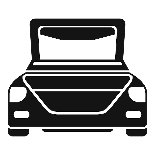 Prepare el icono del maletero del coche vector simple abra el vehículo side auto