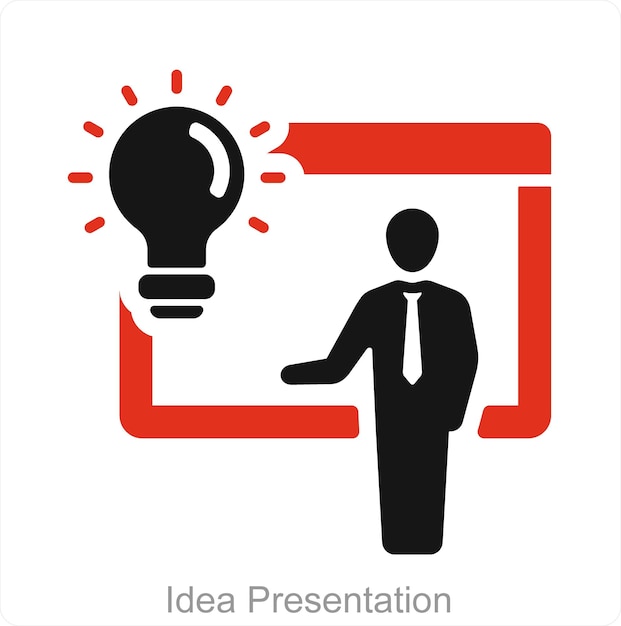 Presentación y concepto de icono de idea