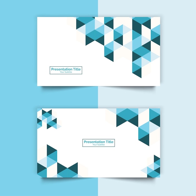 Presentación de diapositivas de PowerPoint de negocios abstractos creativos diseño de plantilla folleto de tarjetas de visita
