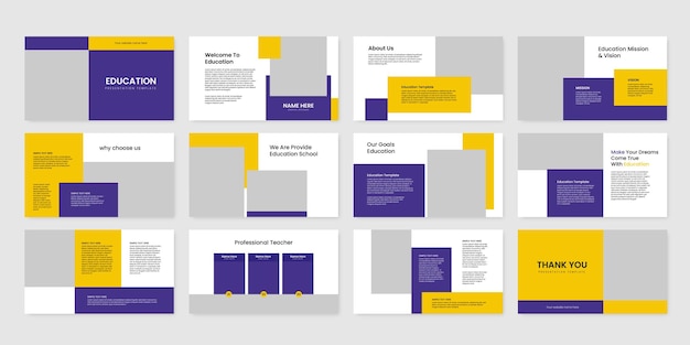 presentación de educación diseño de PowerPoint plantilla de diapositivas niños de vuelta a la escuela folleto portada diapositivas