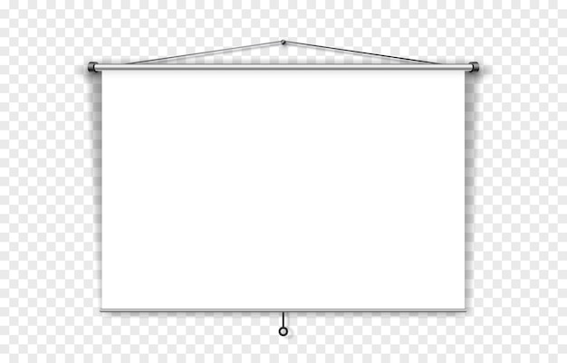 Presentación de escenas Tabla de tabla de pantalla blanca en el vector de fondo transparente