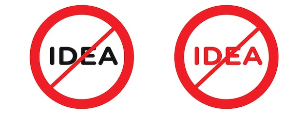 La presentación de ideas está prohibida indicando que no se aceptan sugerencias aquí