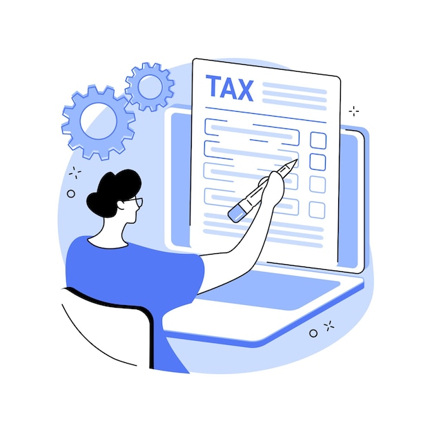 Presentación de la ilustración de vector de concepto abstracto de impuestos