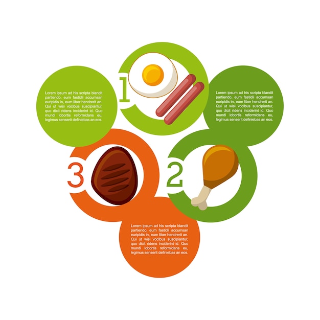 presentación de infografía de comida
