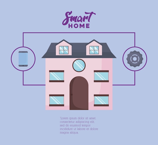 Presentación de infografía del concepto de hogar inteligente