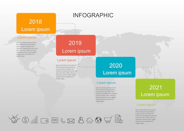 Presentación de infografía creativa.