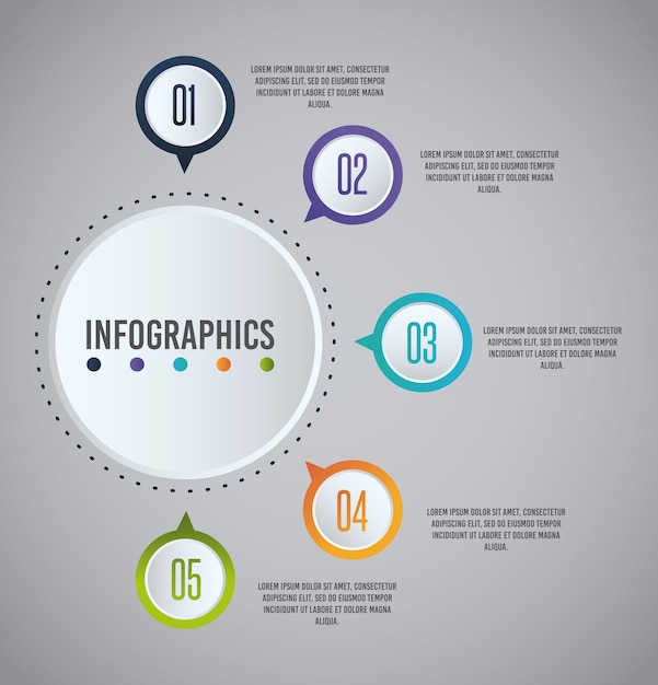 Presentación de infografía con números